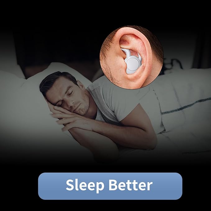 Noise Reductution Ear Plugs, NRR 40dB Ultra Comfortable Silicone Reusable Ear Plugs for Sleeping, Snoring Swimming, Studying, Concerts, Noise Cancelling and Hearing Protection