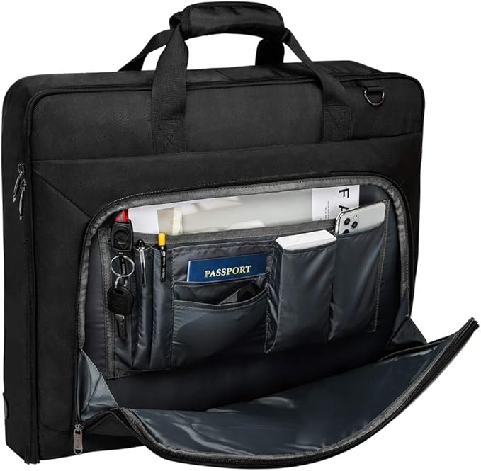 Modoker Carry On Garment Bags for Travel Hanging Clothes Suit Bag Luggage Organizer, Foldable Suit Carrier Gift for Men Women
