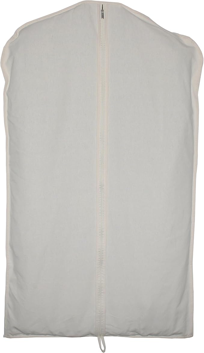 100% cotton canvas garment bags for closet storage and travel suit bags for clothes, coats, jackets, shirts, dresses suit garment cover for hanging clothes storage (24''x40'')