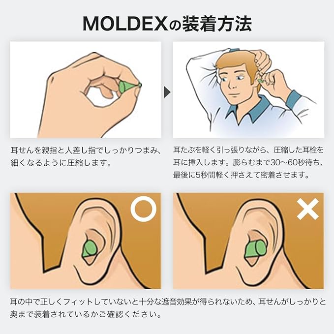 Moldex 6870 Disposable Uncorded Large Foam NRR 33dB Ear Plugs, 200-Pairs/Box