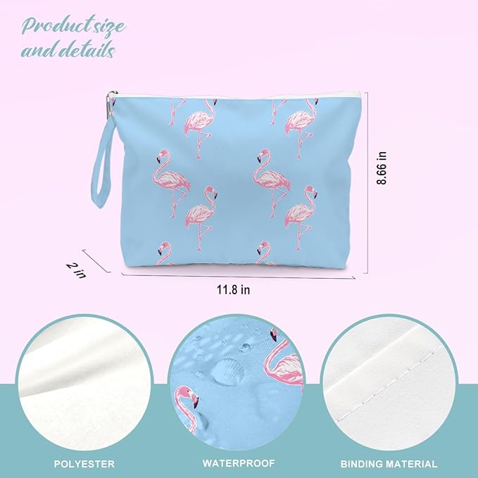 BELLOWDEER Beach Bags for Women, Wet Bag Cosmetic Bag for Beach Toiletries, Summer Travel Essentials, Gifts for Women