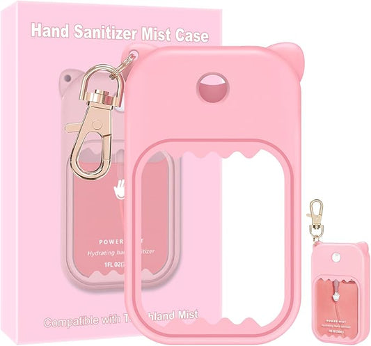 Hand Sanitizer Spray Case for Touchland Silicone Touchland Case Keychain Cute Hand Sanitizer Holder Keychain Compatible with Touch land Power Mist Gentle/Glow Mist