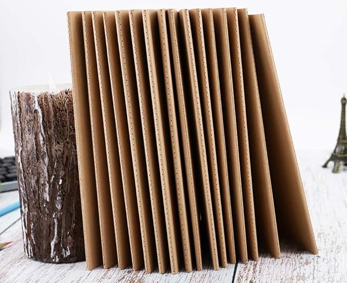 Wotion 16 Pack Kraft Notebooks, Journals in Bulk for Writing, Blank Paper Sketchbooks, 60 Pages Notebook, 8.3x5.5 Inch, A5 Size, Travel Journal Set, for Gifts, Students and Office Supplies