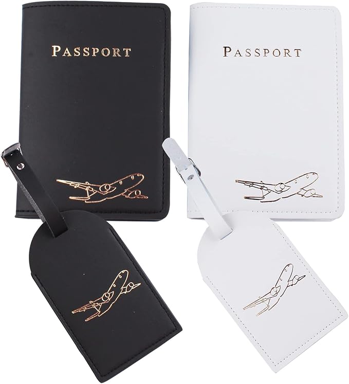 2pack Passport Wallets Travel Holder, mr and mrs passport holder，honeymoon gifts,Couple Travel Luggage Tags Passport Cover - Wedding Bridal Shower Gift