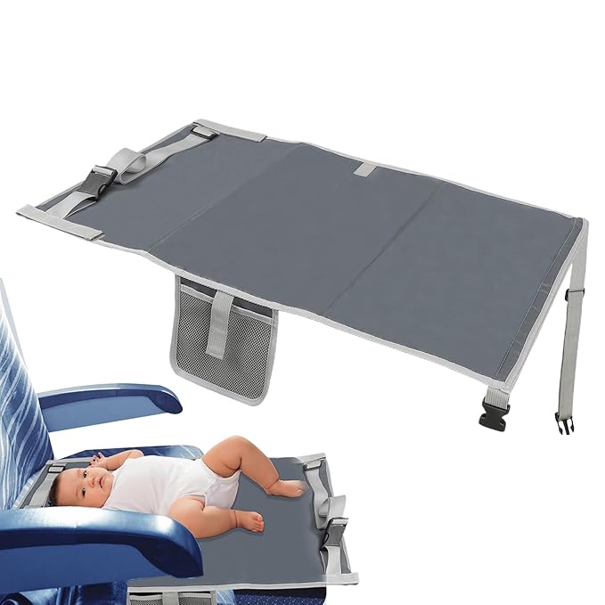 Toddler Airplane Bed, Travel Hammock Footrest, 29.92x17.52 Inches Lightweight Adjustable Seat Extender, in-Flight Comfort Solution, Ideal for Sleeping, Playing During Long Trips