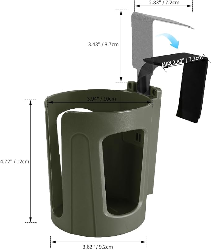 LITTLEMOLE Large Car Door Cup Holder, Vehicle Armrest Cup Holder for Almost Any Size Bottle or Can