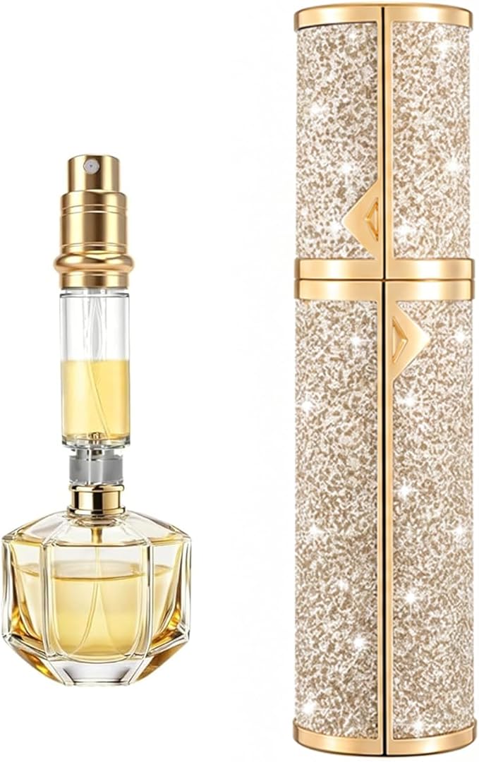 Travel Perfume Bottle Refillable,5ml Atomizer Travel Size,Valentine's Day Gift Portable Empty Spray Bottle Dispense Filling Atomizer,Leak-Proof TSA Perfume Travel Bottle