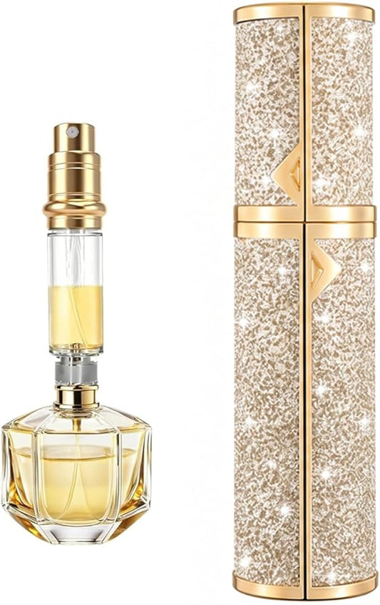 Travel Perfume Bottle Refillable,5ml Atomizer Travel Size,Valentine's Day Gift Portable Empty Spray Bottle Dispense Filling Atomizer,Leak-Proof TSA Perfume Travel Bottle
