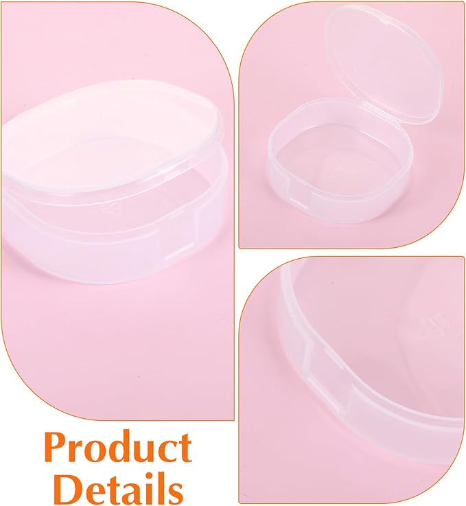 6 Pack Travel Cotton Round Holder, Portable Toner Pad Travel Case for Cosmetic Cotton Pads Organizer