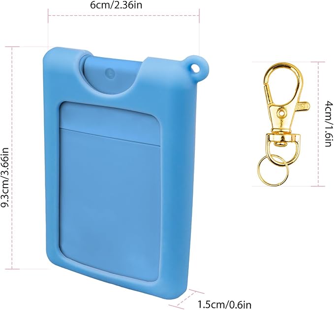 VANEST Silicone Case Compatible with Noshinku Pocket Hand Sanitizer, Protective Case with Keychain for Refillable Travel Size, Hand Sanitizer Spray Accessory