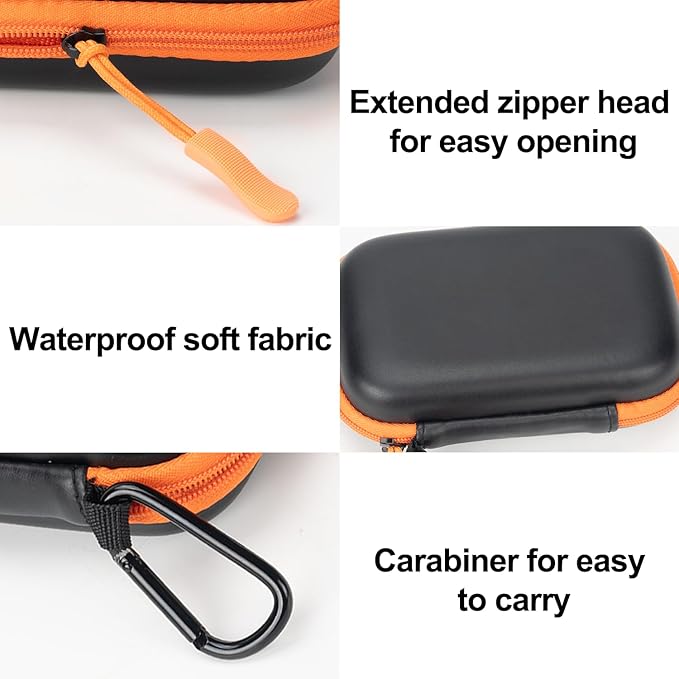 Hard Case for SanDisk Extreme Pro/SanDisk Extreme Portable External SSD 2TB 1TB 500GB 128GB, Memory Card SD SDXC SDHC Card Holder Organizer, External Hard Drive Case Protective Cover Storage Bag