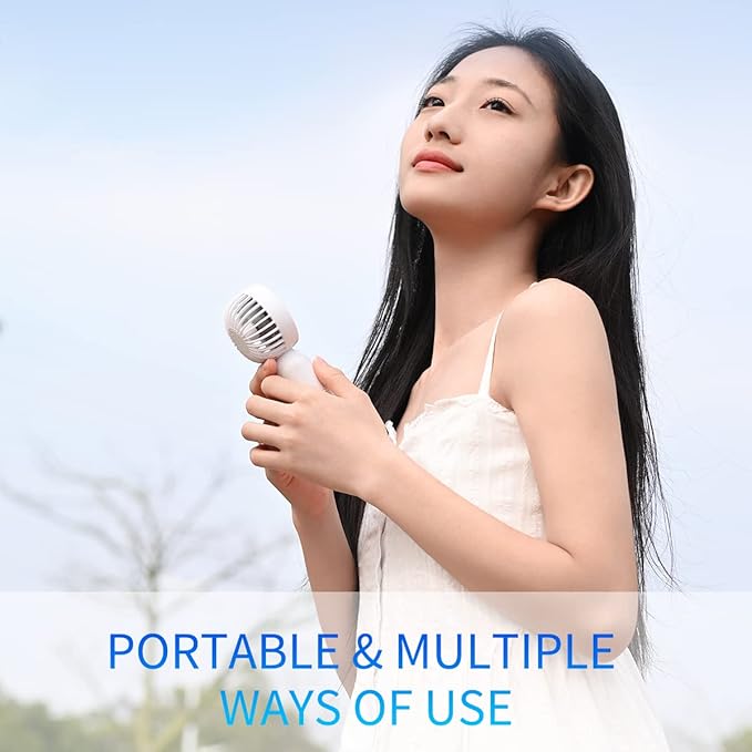 Mini Portable Fan 12 Pack, Cute Handheld Battery Operated Lightweight Small Personal Fans with 3 Speeds and USB Rechargeable Eyelash Fan for Stylish Girl Kids Women Men Office Outdoor Travel Camping