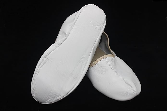 Womens Indoor Leather Slippers Traditional Babouche House Shoes Barefoot Moccasin