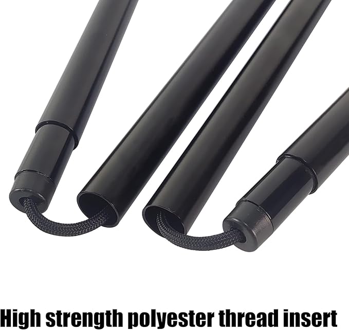 Aventik Fold-able Wading Staff Water Depth Safety Warning Sign Coated Stainless Steel Core T7075 Aluminum Body Corrosion Resistance Neoprene Sheath
