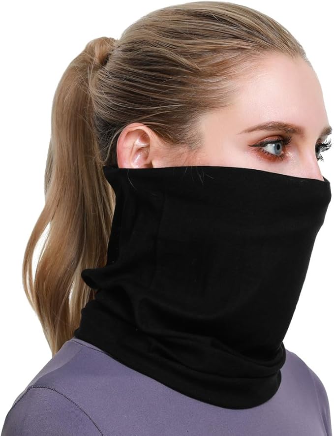 Neck Gaiter for Men Women Headwear Bandana Head Wrap Face Scarf Mask Cover Warmer Balaclava-Seamless & Versatile