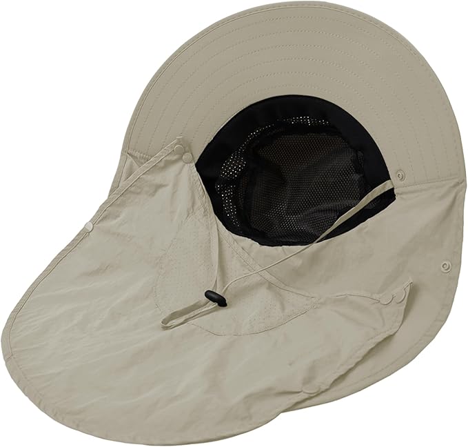 Sun Hat for Men Women with Neck Flap,UPF 50+ UV Protective Hiking Fishing Hats,Wide Brim Sun Hat for Women&Men