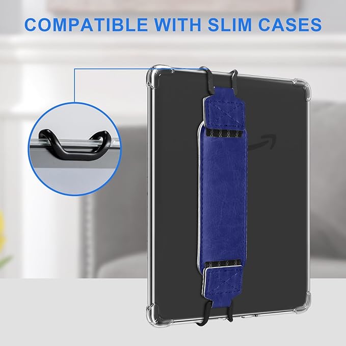 HoYiXi Universal Soft Hand Strap for 6-7 Inch eReader Tablet, Compatible with Kobo/Pocketbook/Tolino/Paperwhite/Nook, High Elasticity Hand Strap for Tablet, Blue