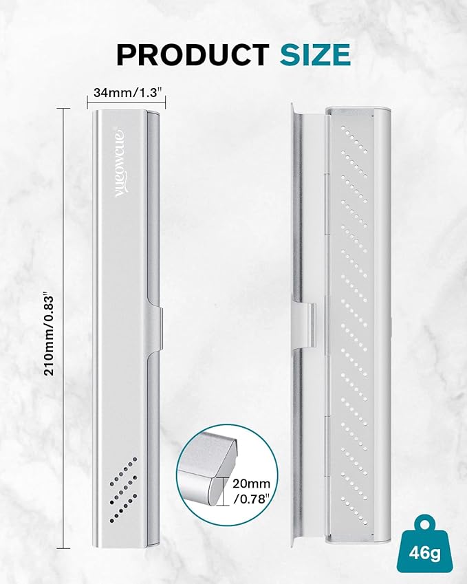 Toothbrush Case Cover for Traveling, Aluminum Toothbrush Holder for Manual Toothbrush + Mini Toothpaste, Portable Tooth Brush Storage Box for Camping Business Trip-Silver (1 Pack)