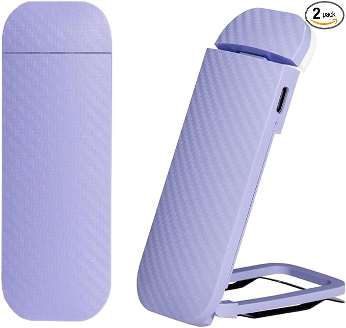 HEMONNKAM Book Reading Light, 2 Pack Rechargeable Clip on Booklight, Eye Caring 3 Color Temperatures & 5 Brightness Levels, Night Use for Bed, Long Lasting, Reading at Night in Bed, Purple+Purple