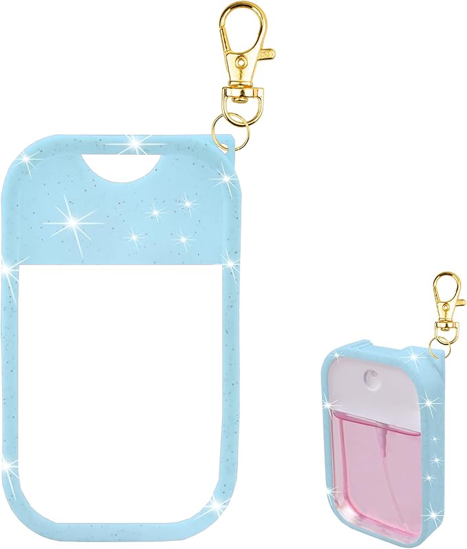 VANEST Silicone Case Compatible with Touchland Hand Sanitizer Spray, Protective Case with Keychain for Spray 1 fl oz