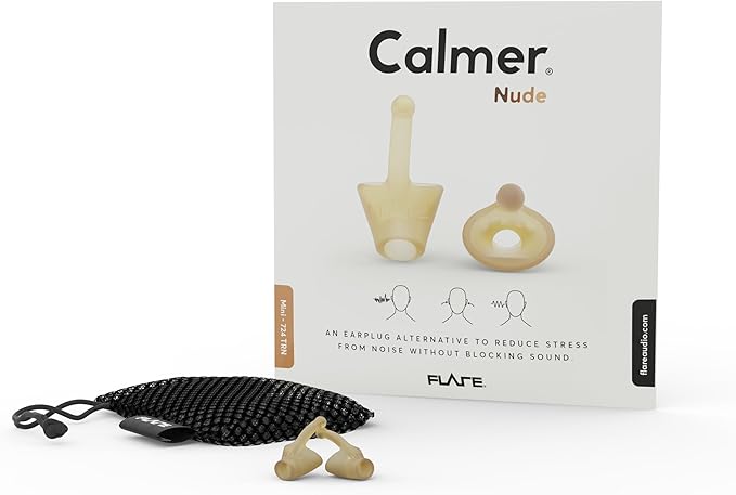 Flare Audio Calmer | Noise Reducing Ear Plugs Alternative | Silicone Reusable Ear Plugs for Noise Sensitivity, Focus and Travel | Ear Plugs for Noise Reduction (mini, Light Medium)