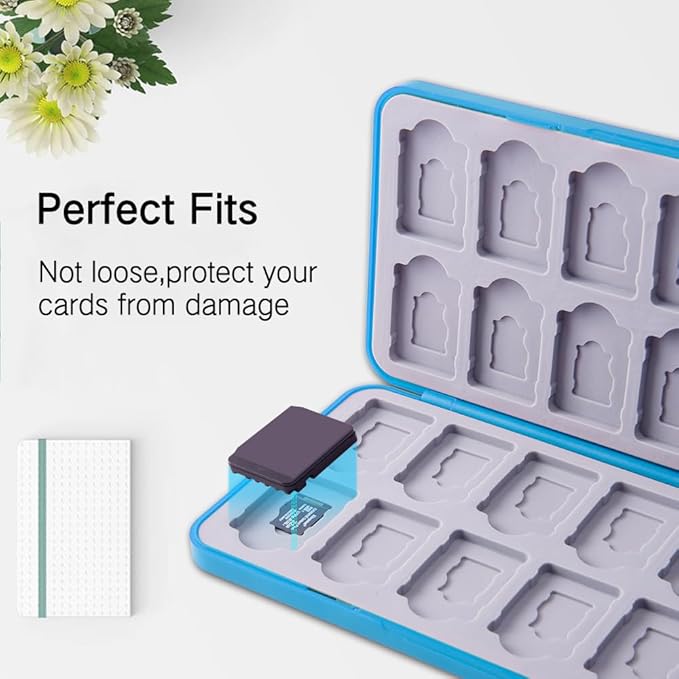 PERFECTSIGHT Switch Game Card Case for Nintendo Switc 2/ OLED/ Lite, 24 Switch Game Holder Cartridge Case with 24 Game & 48 Micro SD Cards Storage, Skyward Sword