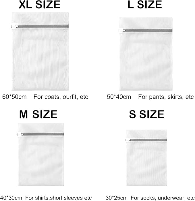 Laundry Bags 16 Pack, 6 Pcs Extra Large Laundry Bags Varied Colors 30"x40", 10 Pcs Mesh Bags for Delicates, for College Dorm Apartment Dwellers Travel (16PCS)
