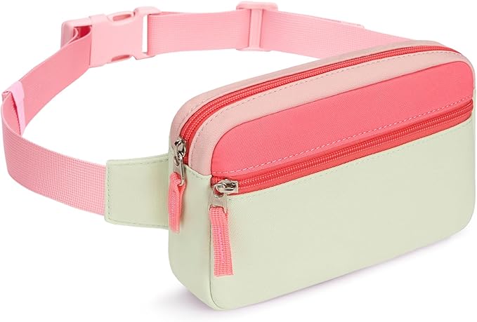 Fanny Pack Birthday Graduation Gifts for 7 8 9 10 11 12 13 Year Old Teen Girls Her Kids, Preppy Cute Trendy Stuff Colorblock Crossbody Bag Adjustable Belt Bags for Travel Essentials