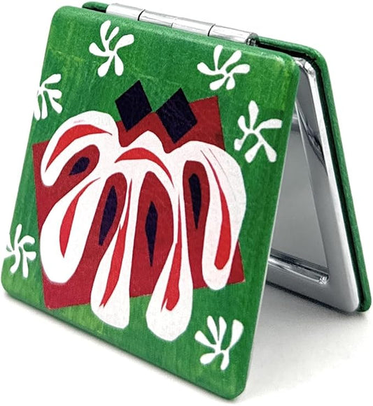Artisist Symbols Gifts Fauvism Artwork Compact Mirrors for Purses Small Travel Mirrors with Green and Red Painting Double Sizes Magnifying