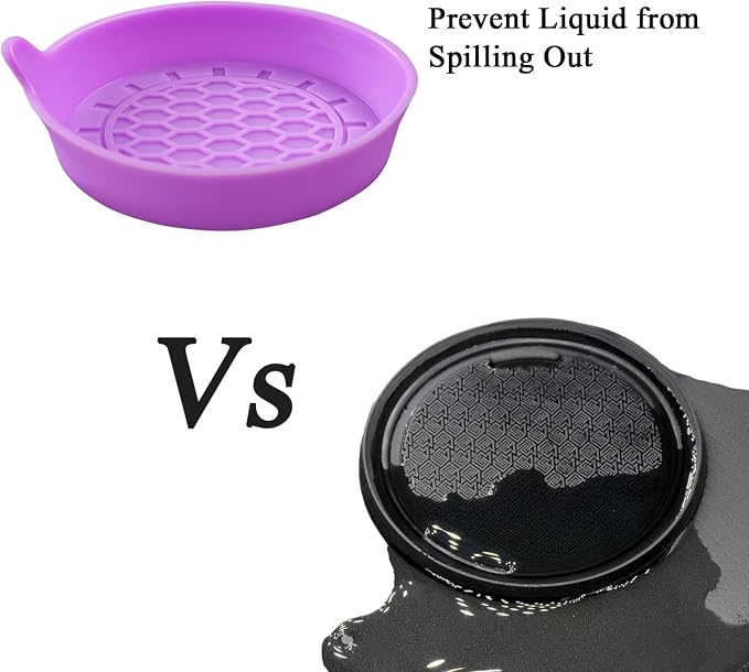 Amooca Automotive Cup Holders Universal Car Cup Coaster Waterproof Non-Slip Sift-Proof Spill Holder Car Interior Accessories 4 Pack Purple