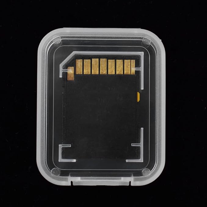 Transparent Standard SD SDHC Memory Card Case Holder Box Storage Boxes (Pack of 10)