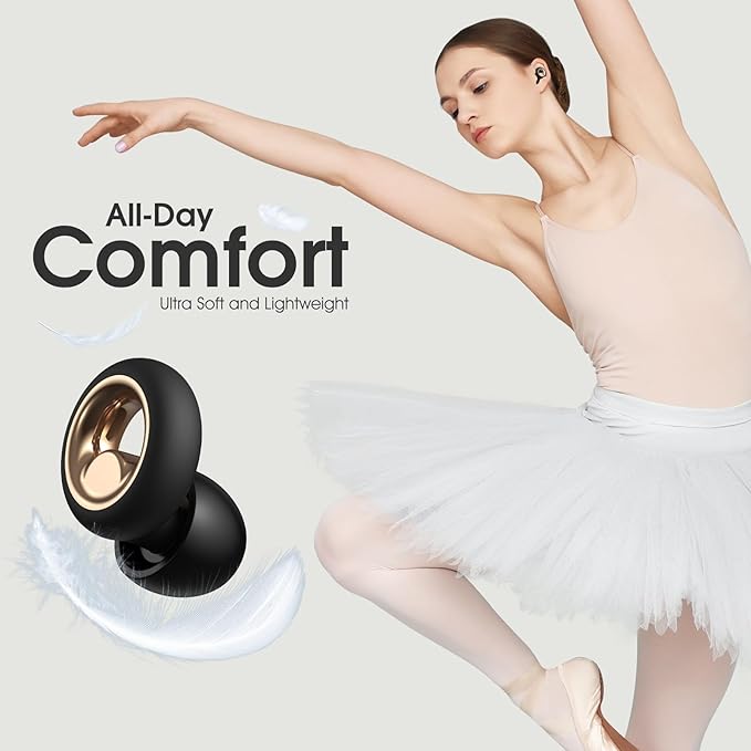 Ear Plugs for Sleeping Noise Cancelling, Soft Ear Plugs for Concert, 45dB Reusable for Noise Reduction with 8 Ear Tips, Silicone Hearing Protection Earplugs for Sleep, Work(Graphite)