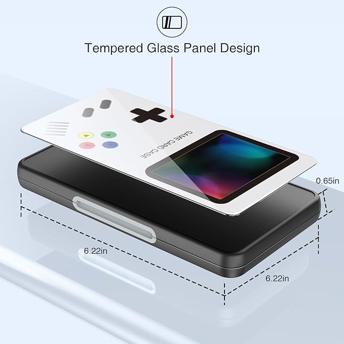 HEIYING Switch Game Card Case for Switch 2 /OLED / Lite,Custom Pattern Game Cards Holder with 24 Games Card Slots and 24 Micro SD Cards Slots for Easy to Carry