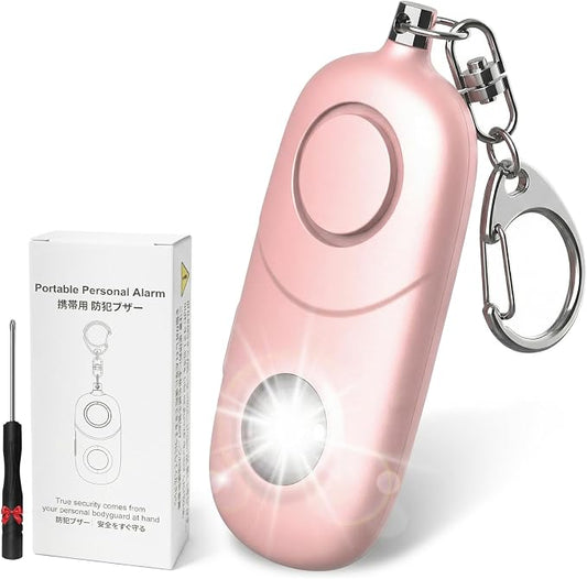 Personal Alarm for Women Keychain Alarm: Qoosea 135dB Emergency Keychain Siren with Strobe Light Loud Siren for Women Kids Students Seniors Emergency Self-Defense for Night Sports