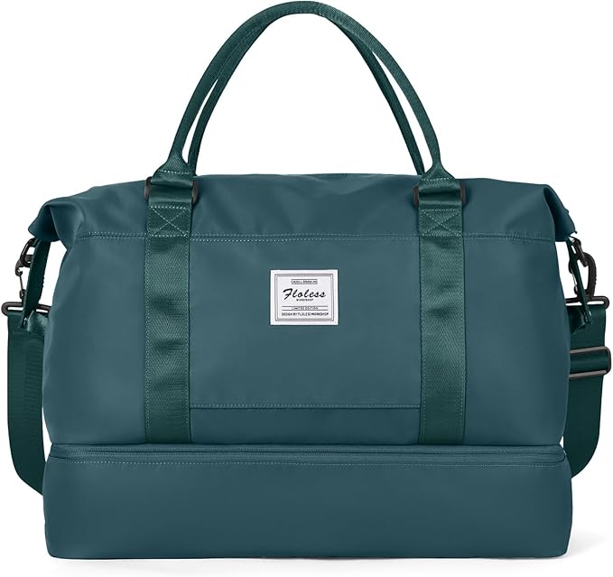 Travel Duffel Bag with Shoes Compartment, Overnight Weekender Bags for Women,Carry on Personal Item Bag，Extra Large