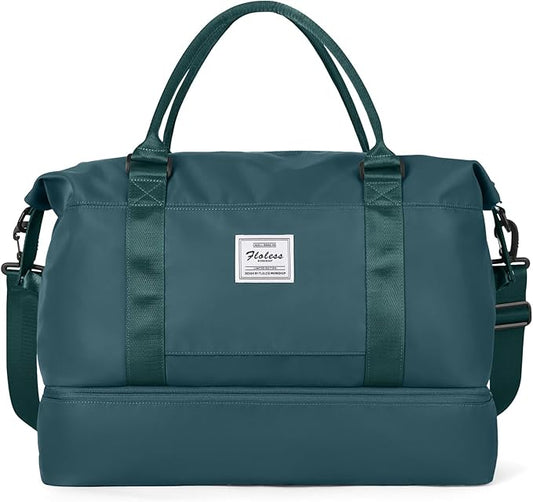 Travel Duffel Bag with Shoes Compartment, Overnight Weekender Bags for Women,Carry on Personal Item Bag，Extra Large