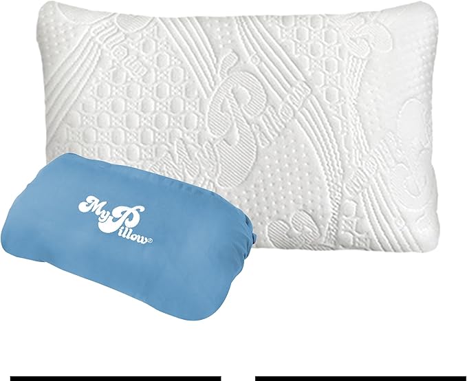 MyPillow Multi-Use Travel Pillow Compact Pillow for On-The-Go Comfort and Sleeping, Portable, Compact, Washable Pillow for Adult and Kids Neck Support [Frank Speech]