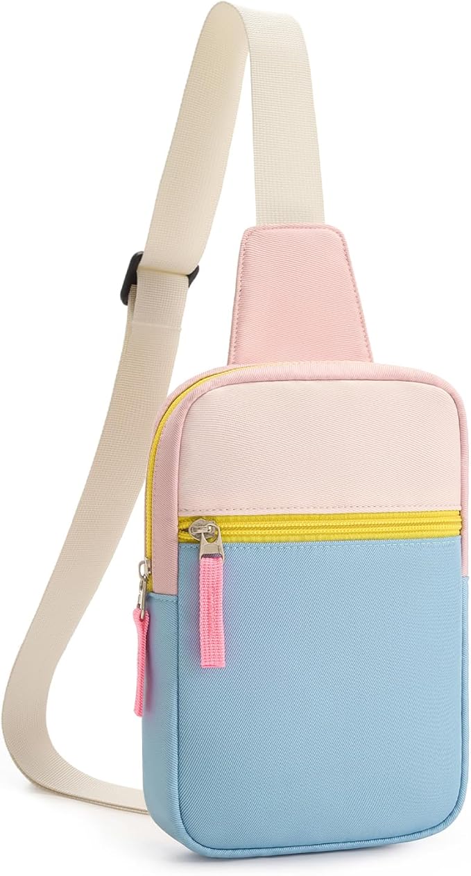 Birthday Gifts for 8 9 10 11 12 Year Old Teens Girls Kids, Fanny Pack Crossbody Bag Sling Belt Bags Purse, Dorm Travel Essentials for Girls Fashion, Preppy Tween Teen Girl Gift Trendy Stuff