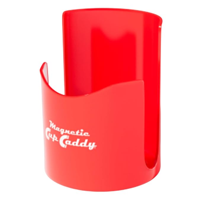 Master Magnetics Magnetic Cup Holder - Caddy for Bottles, Glasses, and Cans - Fits on Fridge, Lawnmower, Forklift, Cart, or Ladder - Heavy-Duty Magnet