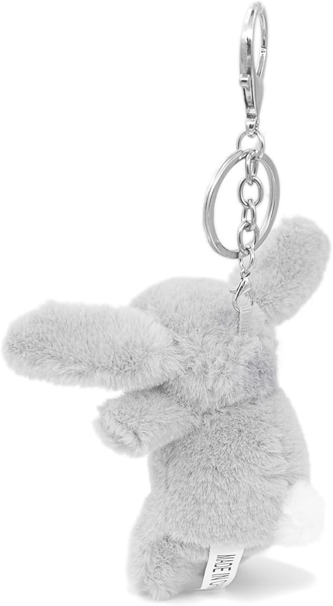 Miokkley Cute Bunny Plush Keychain for Backpack, 3.5" Inch Mini Rabbit Keychain Purse Charm Pendant Gift for Women