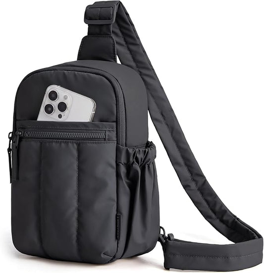 BAGSMART Small Crossbody Bags for Women, Puffer Sling Bag Fanny Packs, Purses Hobo Handbag for Daily Travel Hiking