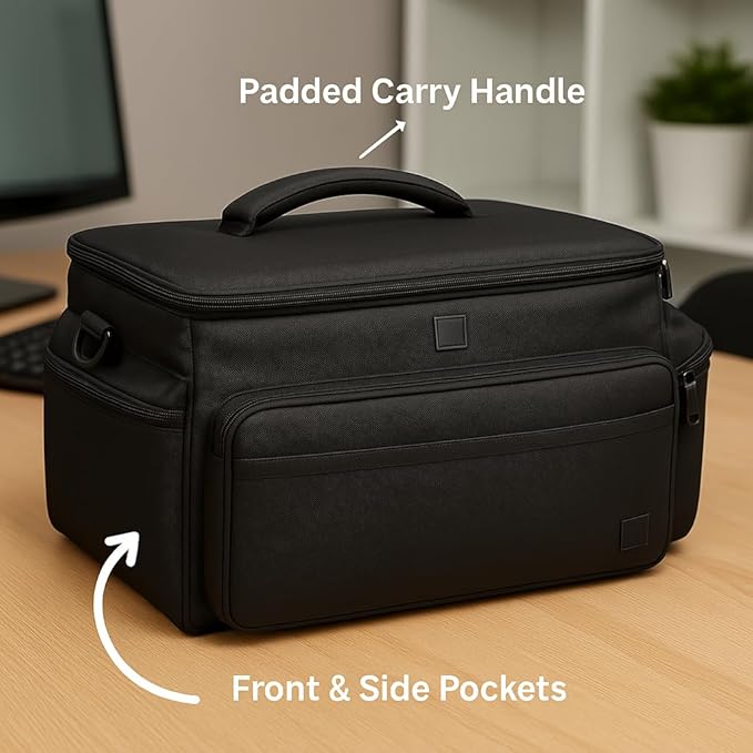 eCostConnection Extra Large Soft Padded Water Resistant Camcorder Equipment Gadget Bag/Case for Canon XA10, XA20, XA25, XH-G1s, XL2 and More Cameras Camcorders and DSLR