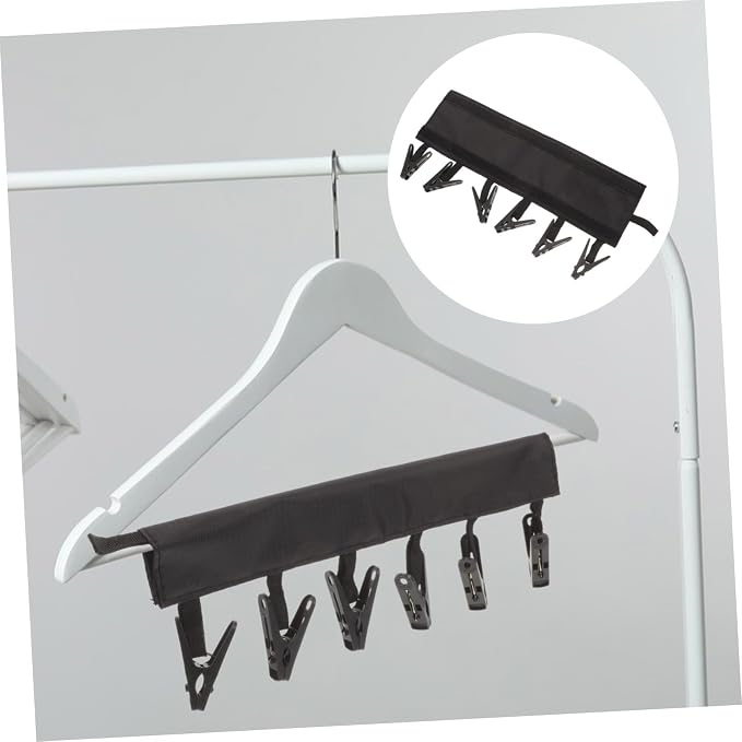 Space-Saving Foldable Clothes Hanger Portable Laundry Rack Drying Rack for Clothing Travel Clips Sturdy Adjustable Design