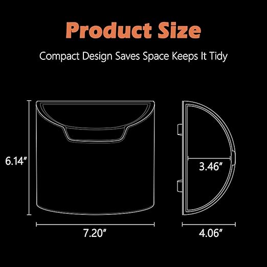 Leakproof Car Trash Can,Mini Car Trash Bin for SUV and Truck,Small Removable Liner Garbage Can,Waterproof Automotive Trash Can for Vehicle,Home,Office,Multipurpose,Easy to Clean (White)