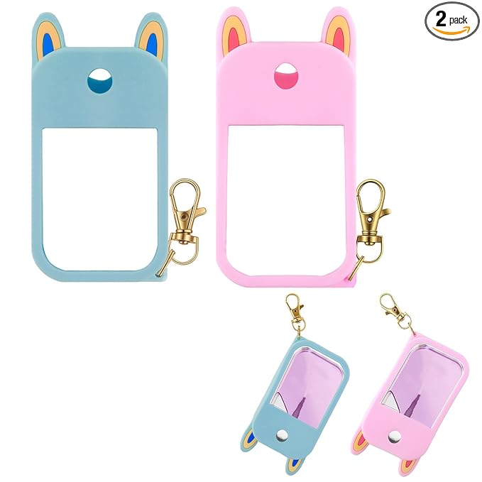 MEMOVAN Hand Sanitizer Spray Case Compatible with Touchland with Keychain for Power Mist and Glow Mist -2pcs