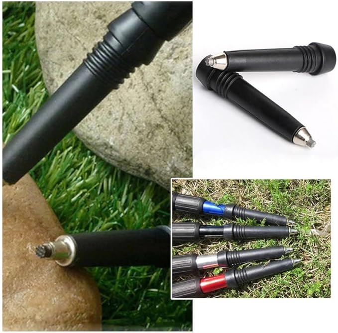 5 Pack Trekking Poles Carbide Tips Replacement Universal Tungsten Steel Rod End Tip for Outdoor Hiking Stick Cane Climbing Walking Pole Gear Worn Repair Accessories