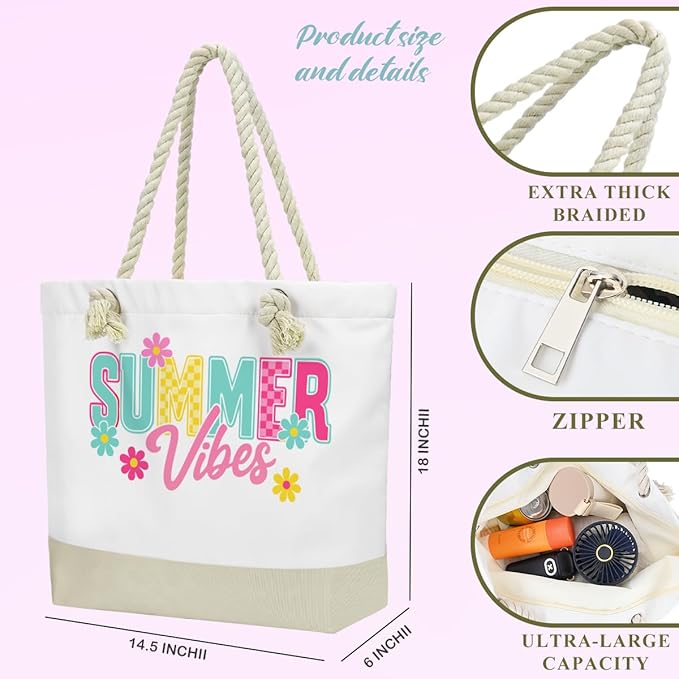 BELLOWDEER Beach Bags for Women, Wet Bag Cosmetic Bag for Beach Toiletries, Summer Travel Essentials, Gifts for Women