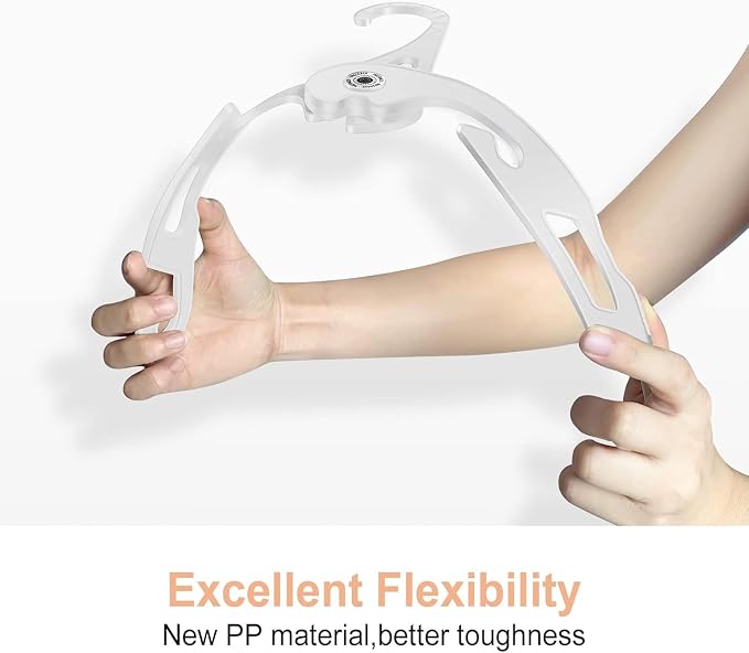Premium Travel Hangers 3 Pack Portable Folding Clothes Hangers - Super Bearing Collapsible Hanger Foldable Clothes Drying Rack for Travel, Indoor and Outdoor Use (3 Pack White)