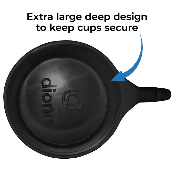 Diono XL Car Seat Cup Holders for Radian and Everett Car Seats, Pack of 3 Cup Holders, Black