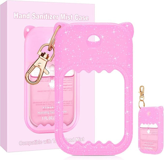 Hand Sanitizer Spray Case for Touchland Silicone Touchland Case Keychain Cute Hand Sanitizer Holder Keychain Compatible with Touch land Power Mist Gentle/Glow Mist